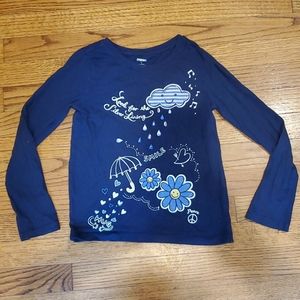 Blue gymboree long sleeved t-shirt. Size 8.